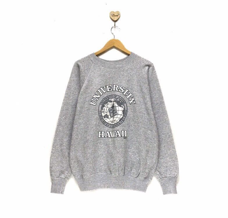 Vintage Vintage 80s University Of Hawaii Crewneck Sweatshirt Usa Size US L / EU 52-54 / 3 - 1 Thumbnail