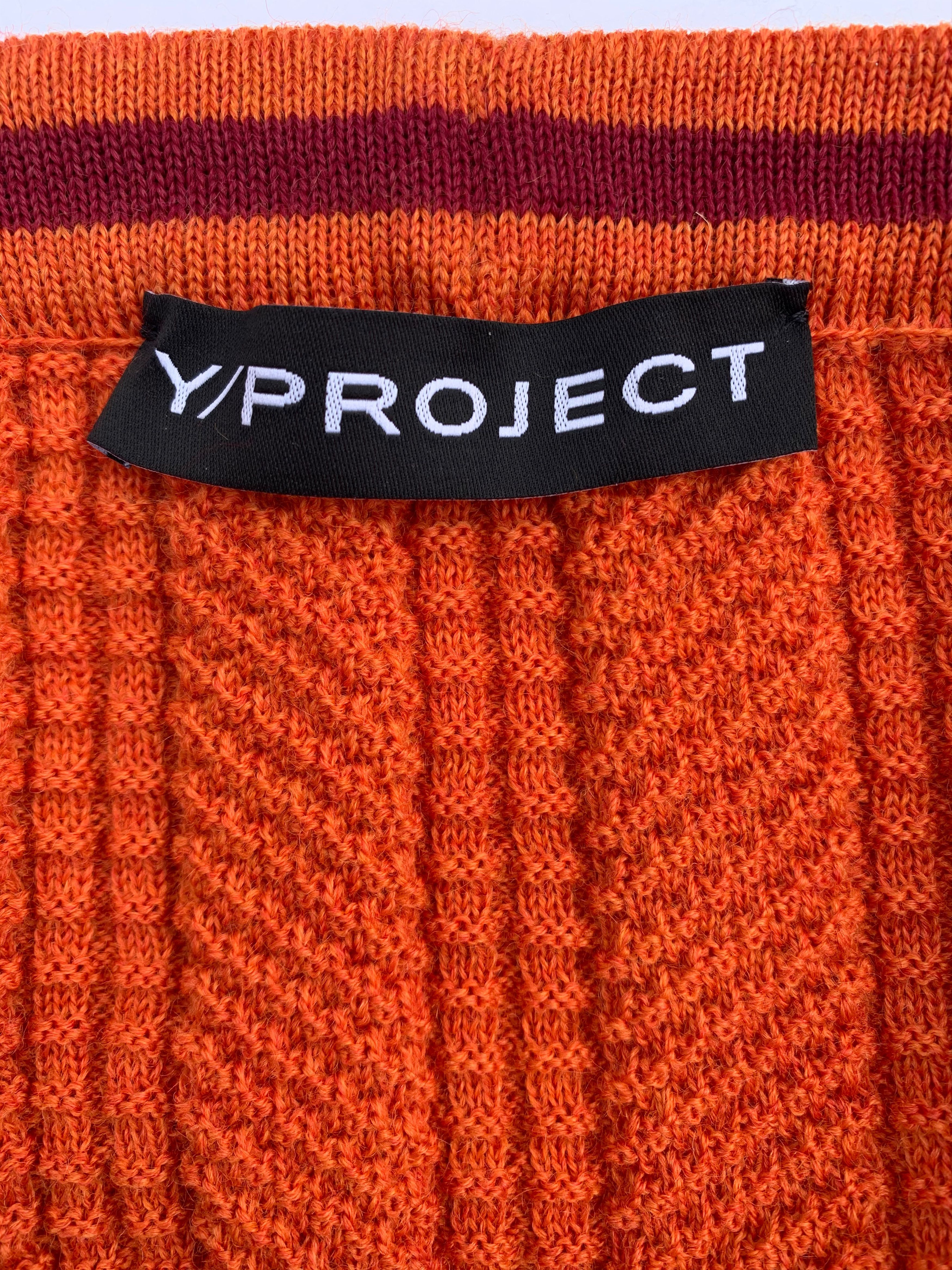 Y/Project Y/Project Orange Necklace Detail Ribbed Wool Cardigan 38 Size XS / US 0-2 / IT 36-38 - 6 Thumbnail