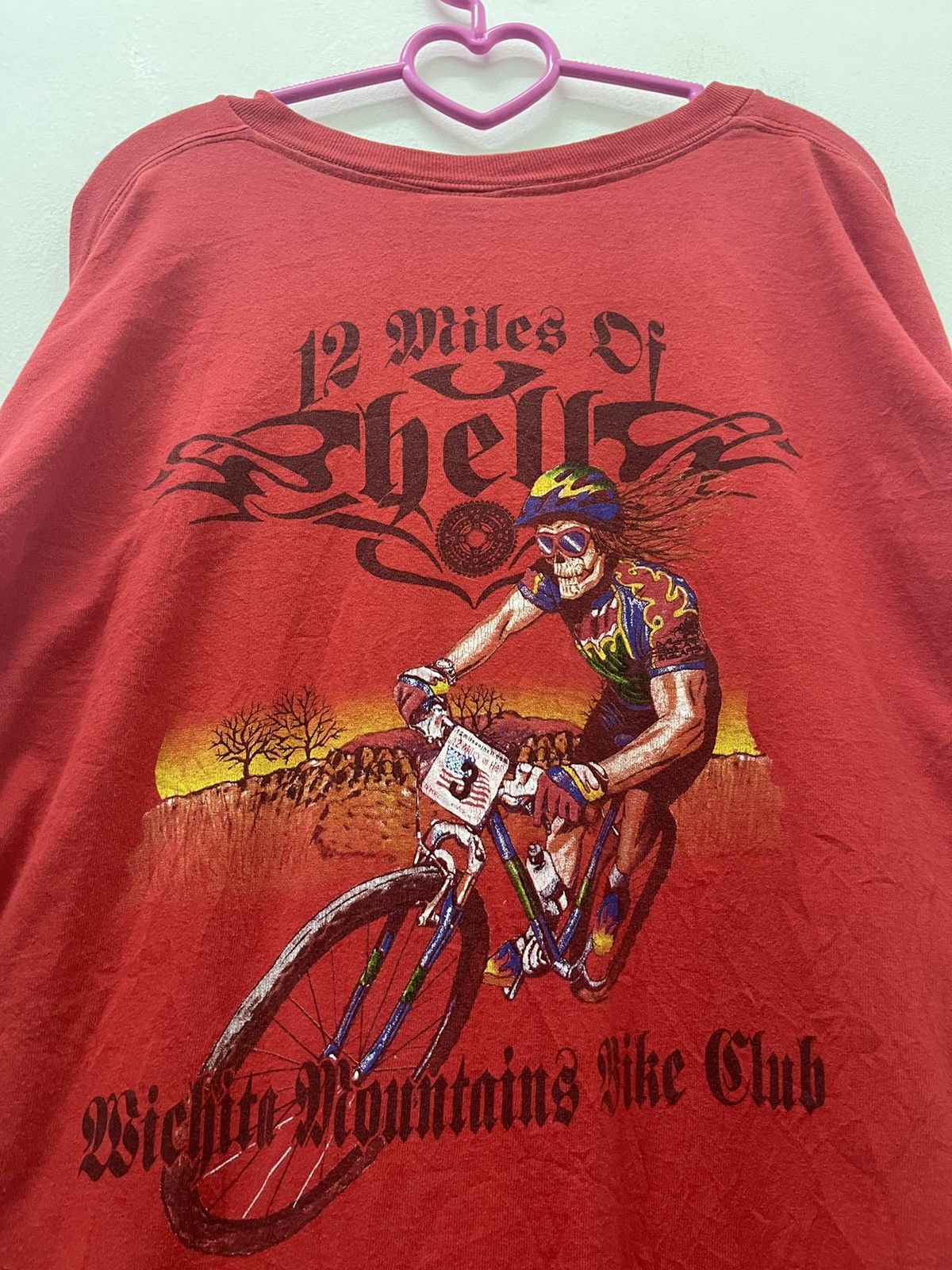 Vintage Rare Vintage 12 Miles of Hell WICHITA MOUNTAINS BIKE CLUB Size US XXL / EU 58 / 5 - 2 Thumbnail