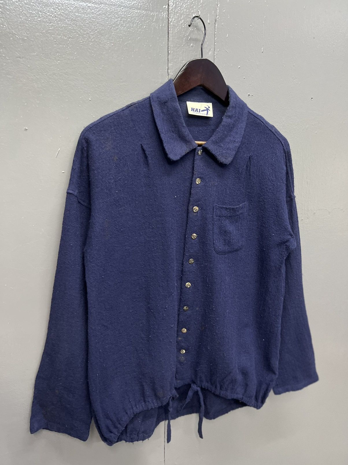 Issey Miyake ARCHIVE🔥ISSEY MIYAKE HAI SPORTING GEAR WOOL SHIRT LONGSLEEVE Size M / US 6-8 / IT 42-44 - 2 Thumbnail