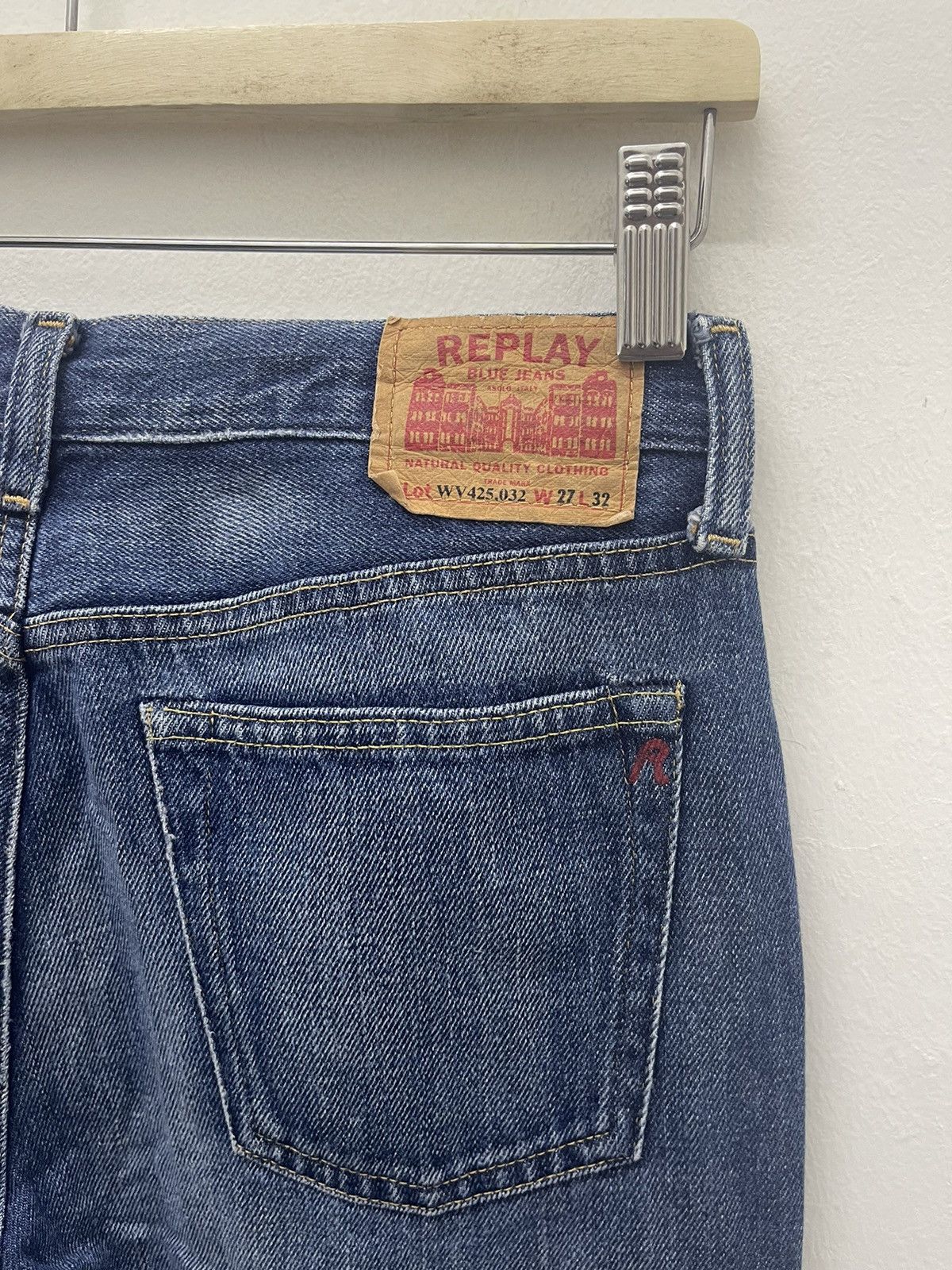 Replay Rare Vintage REPLAY Blue Jeans Italy Flare Size US 27 - 4 Thumbnail