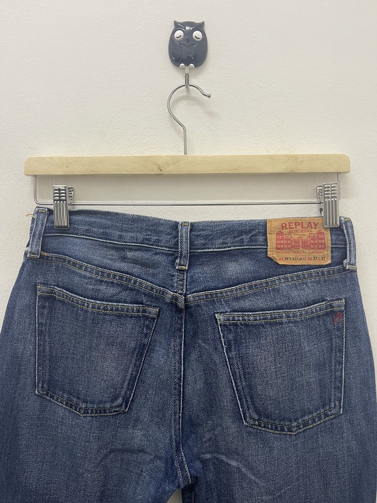 Replay Rare Vintage REPLAY Blue Jeans Italy Flare Size US 27 - 3 Thumbnail