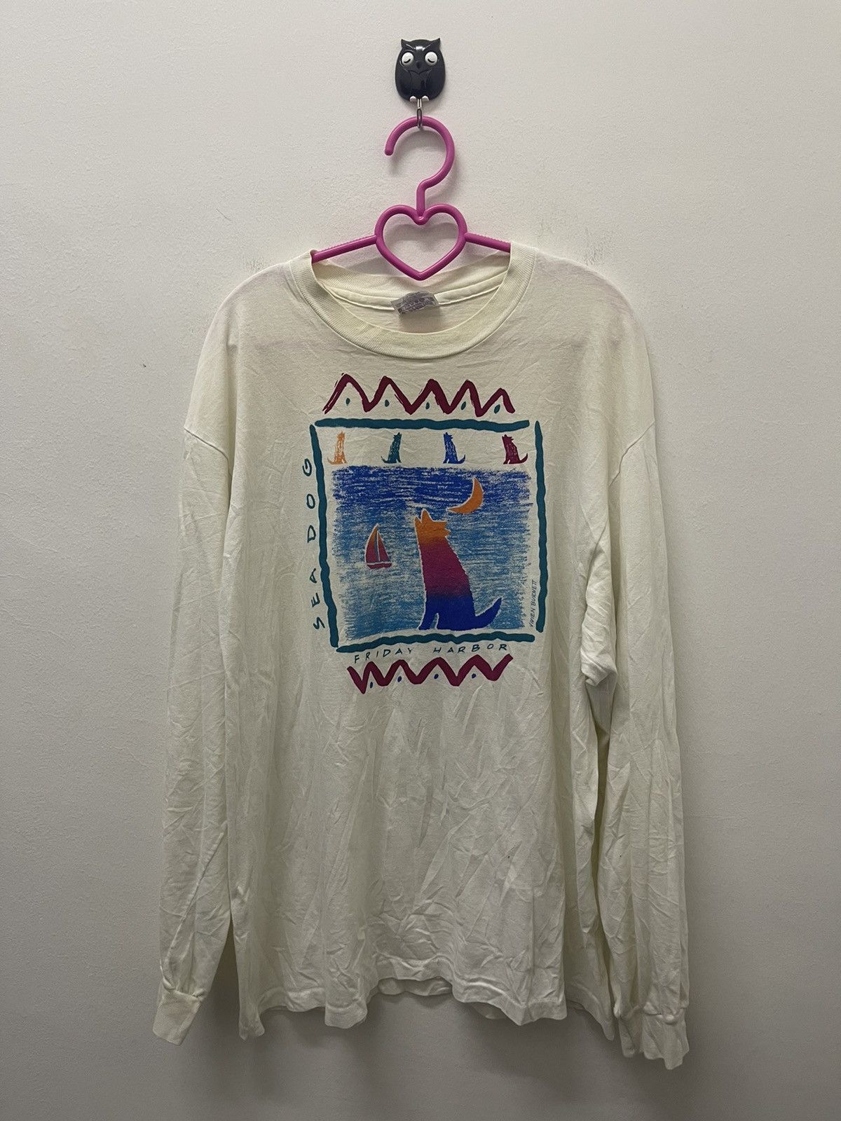 Vintage Rare 90s Vintage SEA DOG Friday Harbor Vivien Burnett Tee Size US L / EU 52-54 / 3 - 1 Thumbnail