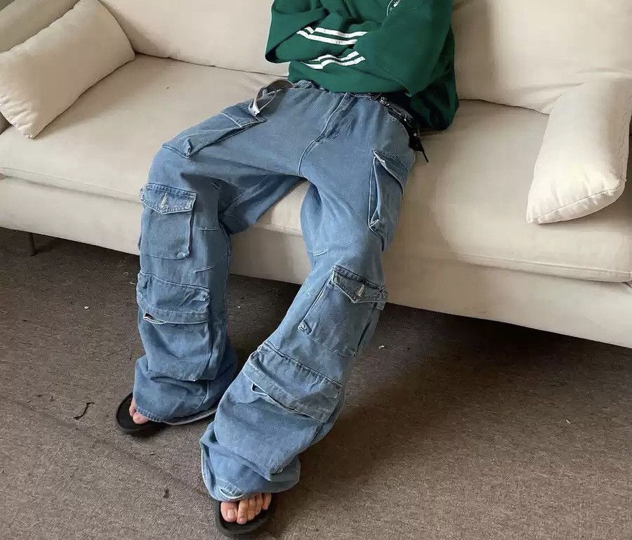 Japanese Brand × Vintage Retro punk denim pants Size US 32 / EU 48 - 1 Thumbnail