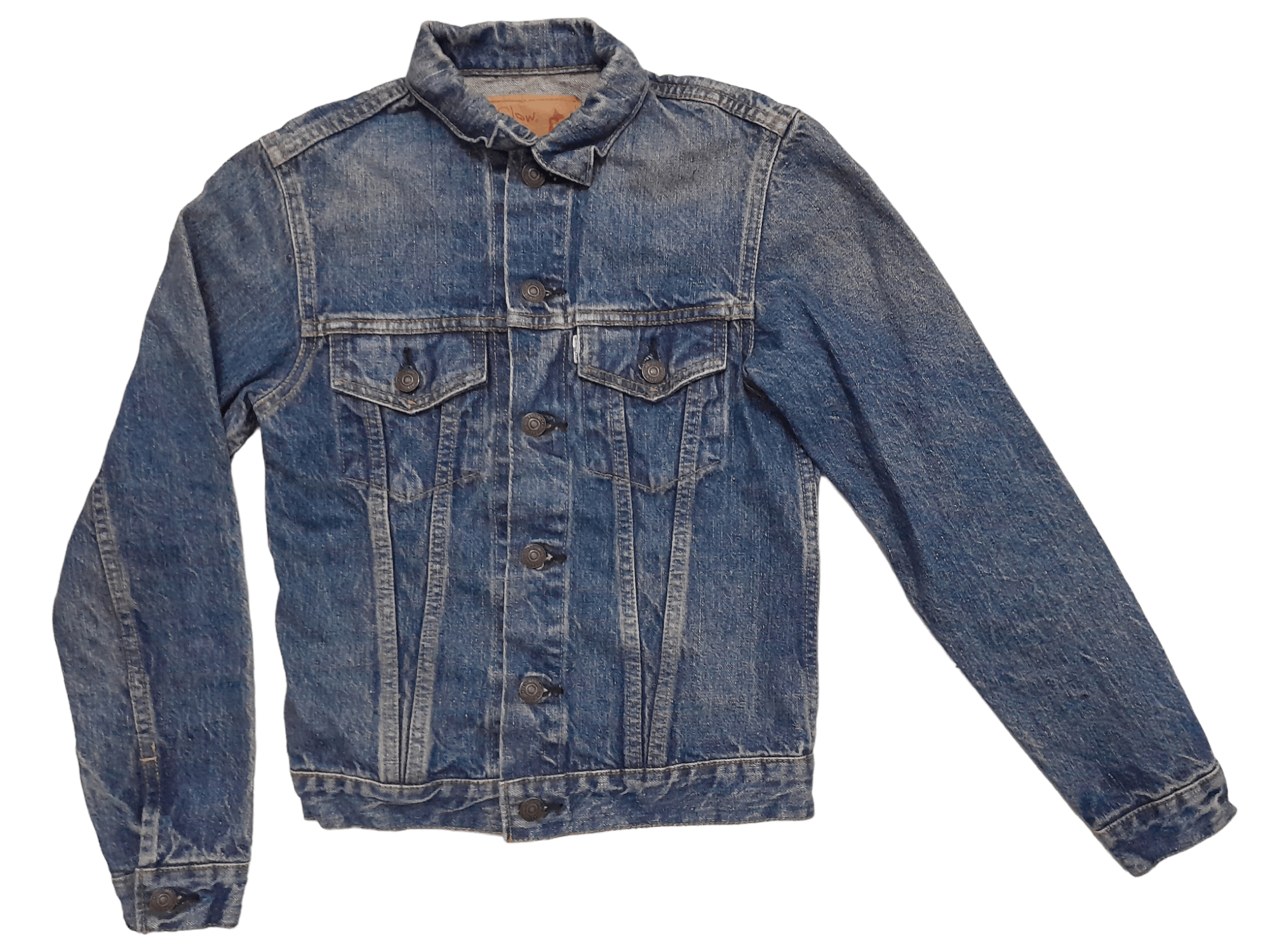 image of Orslow Japan Trucker Denim Jacket (E589) in Blue, Men's (Size XS)