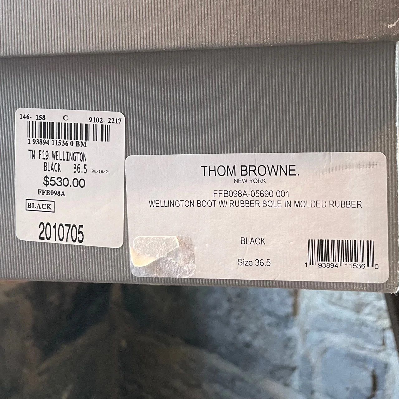 Thom Browne Thom Browne Black Wellington Rain Boots Size US 6.5 / IT 36.5 - 11 Thumbnail