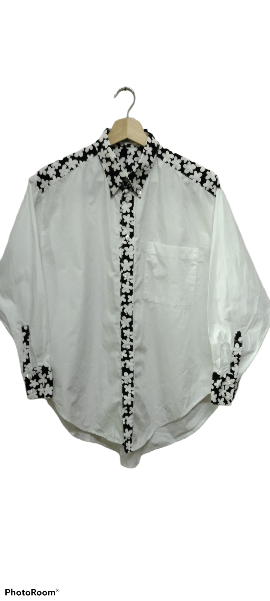 Issey Miyake VINTAGE 90s ISSEY MIYAKI BUTTON-UP STRIPE FLORAL RARE🔥 Size US L / EU 52-54 / 3 - 1 Thumbnail