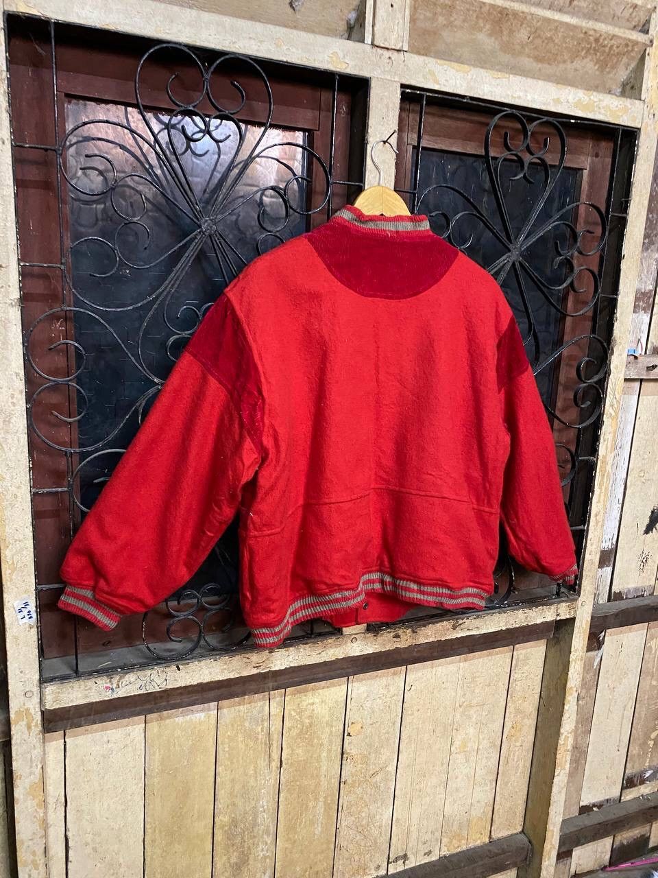 Vintage Vintage John Weery Wool Avant Garde Bomber Jacket Size US L / EU 52-54 / 3 - 6 Thumbnail