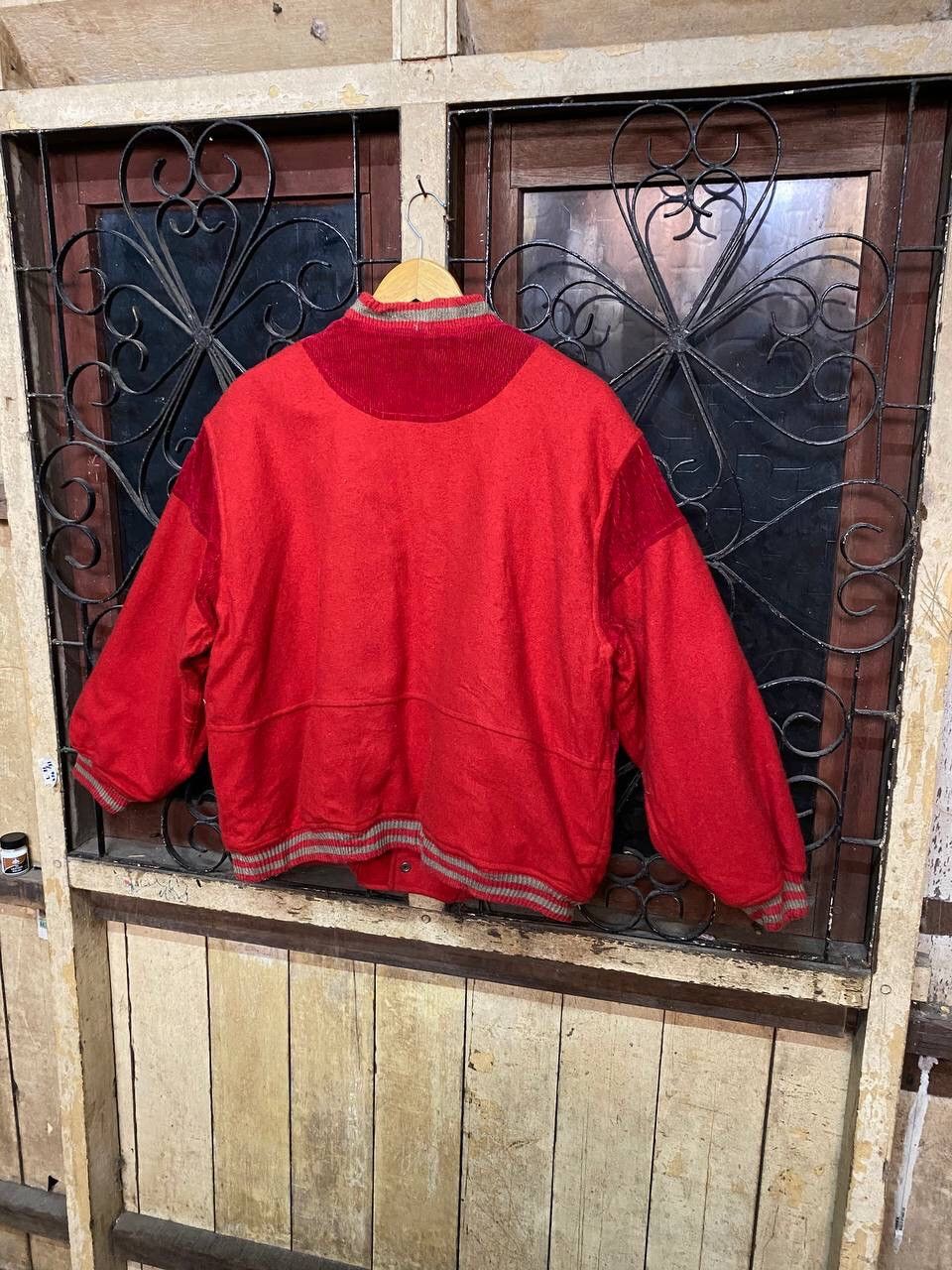 Vintage Vintage John Weery Wool Avant Garde Bomber Jacket Size US L / EU 52-54 / 3 - 7 Thumbnail
