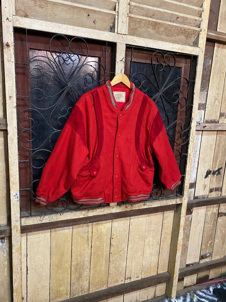Vintage Vintage John Weery Wool Avant Garde Bomber Jacket Size US L / EU 52-54 / 3 - 2 Thumbnail