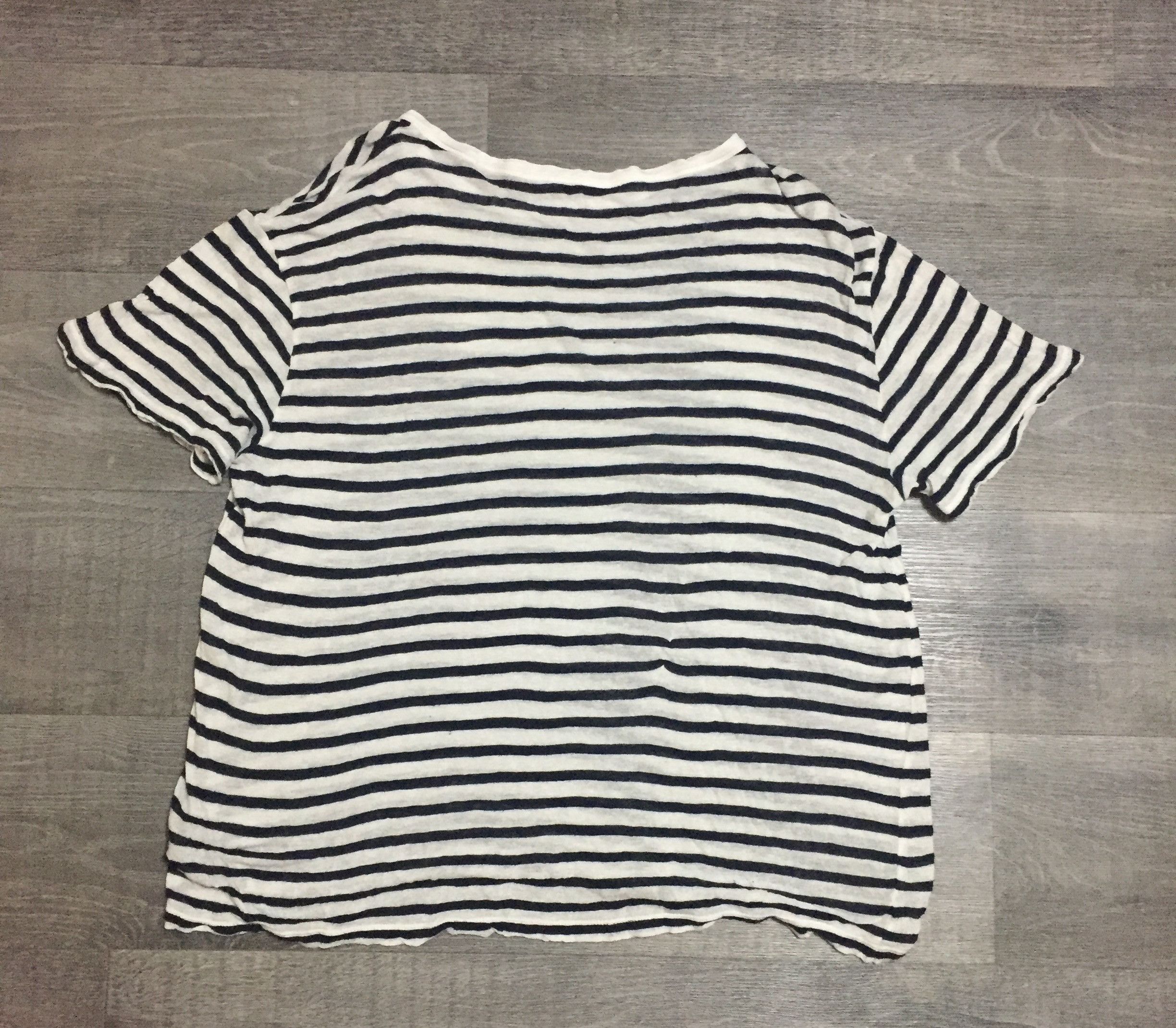 Alexander Wang Women’s T by Alexander Wang Short Sleeve Striped T-shirt Size L / US 10 / IT 46 - 3 Thumbnail