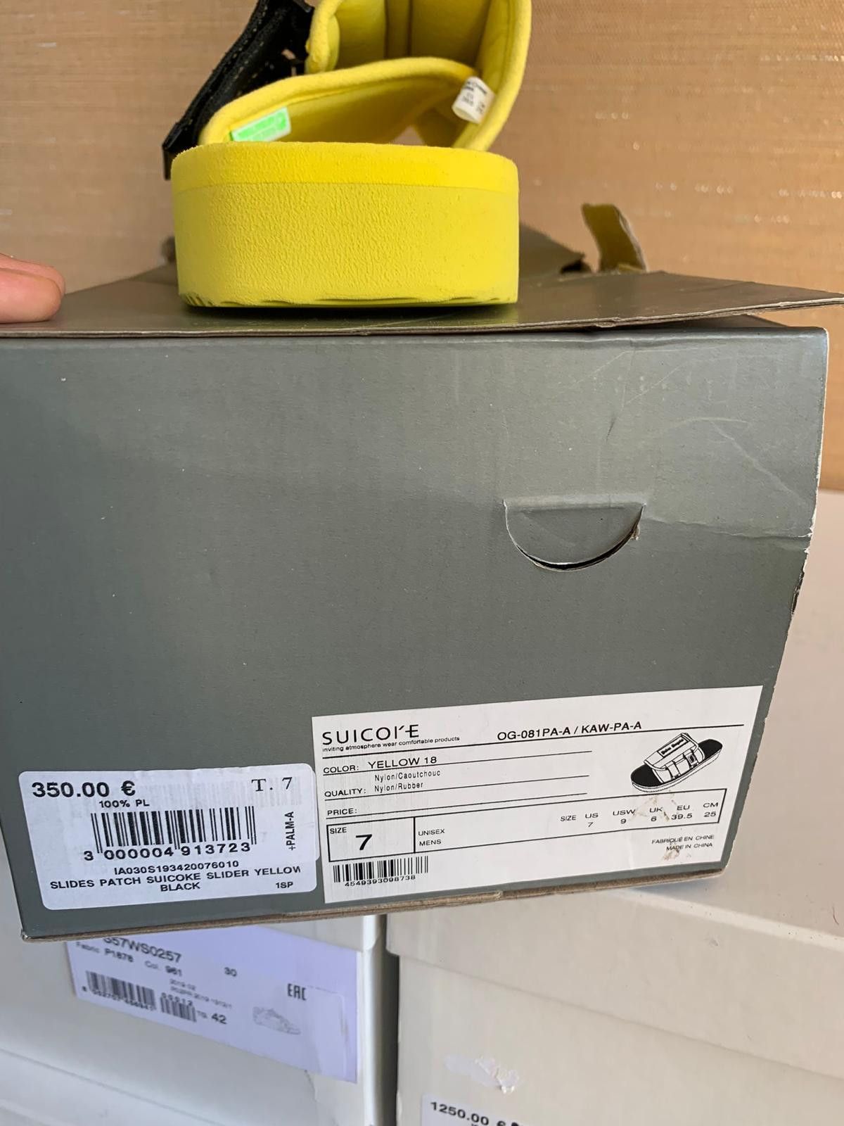 Palm Angels × Suicoke Logo Sandals in Yellow Size US 7 / EU 40 - 8 Thumbnail