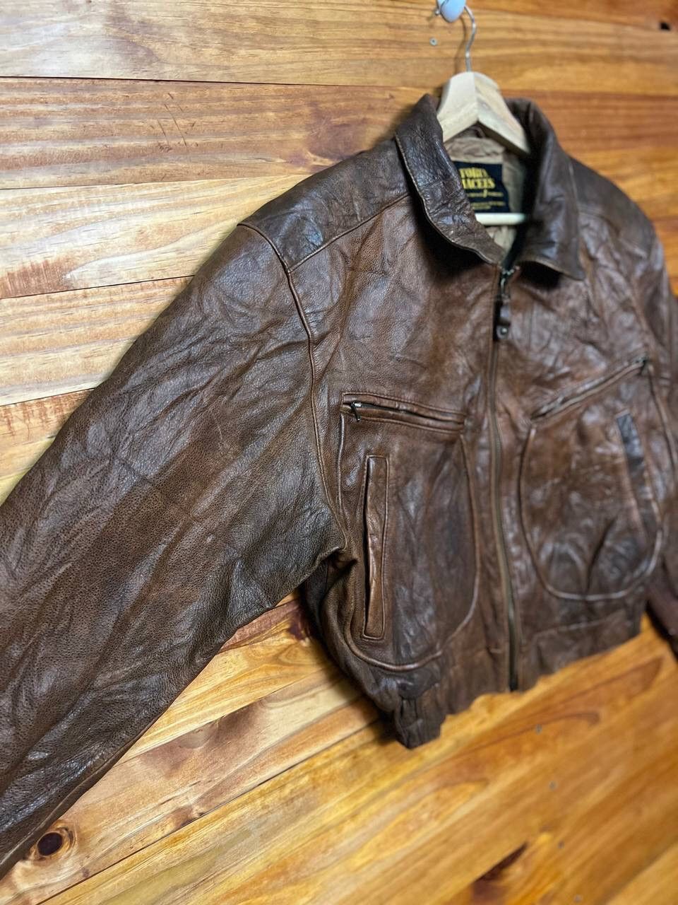 Leather VINTAGE FORCE MACEES KADOYA BIKER JACKET Size US M / EU 48-50 / 2 - 5 Thumbnail
