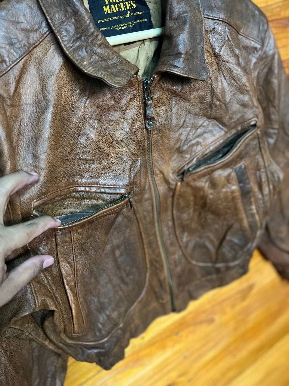 Leather VINTAGE FORCE MACEES KADOYA BIKER JACKET Size US M / EU 48-50 / 2 - 6 Thumbnail