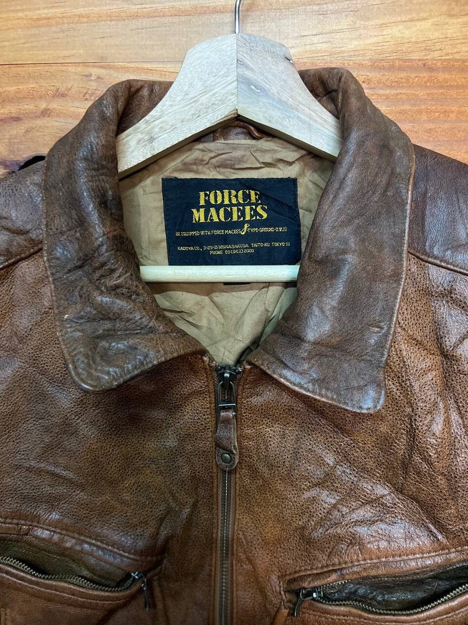 Leather VINTAGE FORCE MACEES KADOYA BIKER JACKET Size US M / EU 48-50 / 2 - 8 Thumbnail