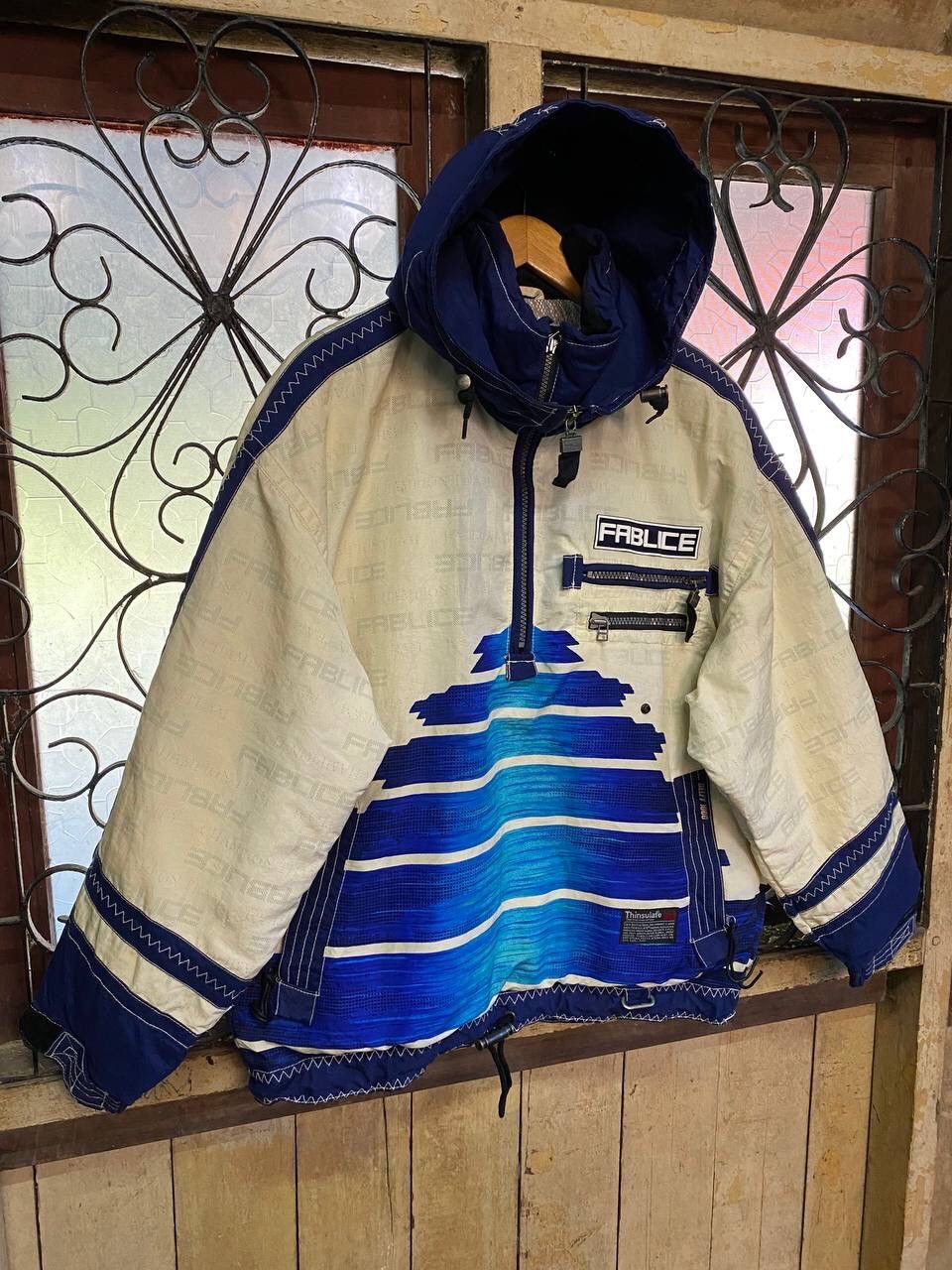 Japanese Brand Vintage Fablice Thinsulate Winter Ski Jacket Colour Block Size US L / EU 52-54 / 3 - 3 Thumbnail