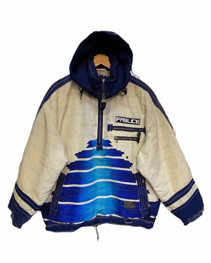 image of Vintage Fablice Thinsulate Winter Ski Jacket Colour Block, Men's (Size Large)