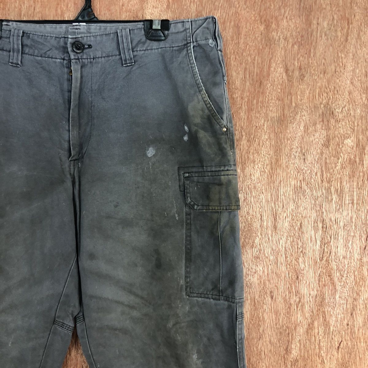 Japanese Brand Burtle Grey Multipocket dirty Tactical Cargo Pants #c932 Size US 33 - 5 Thumbnail