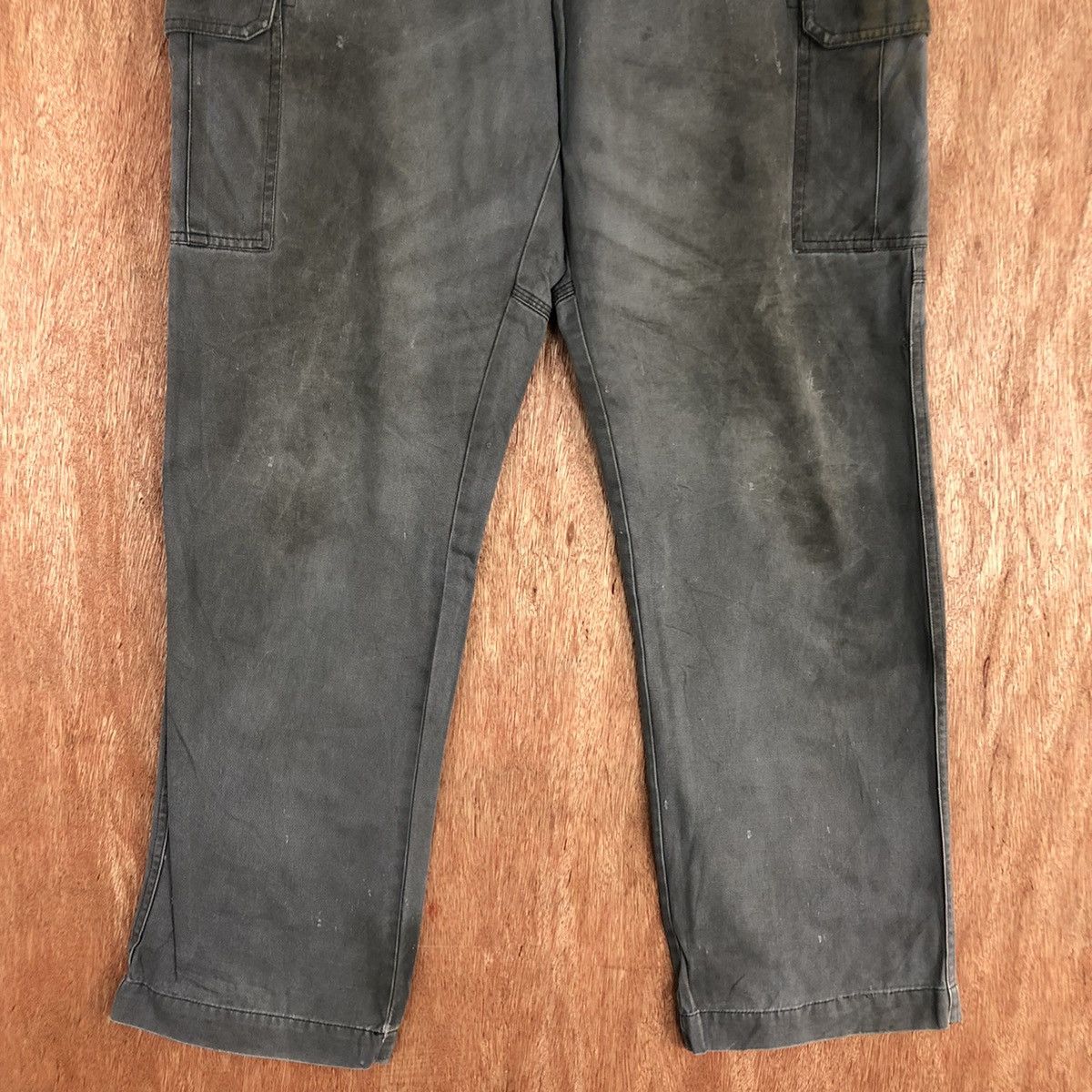 Japanese Brand Burtle Grey Multipocket dirty Tactical Cargo Pants #c932 Size US 33 - 3 Thumbnail