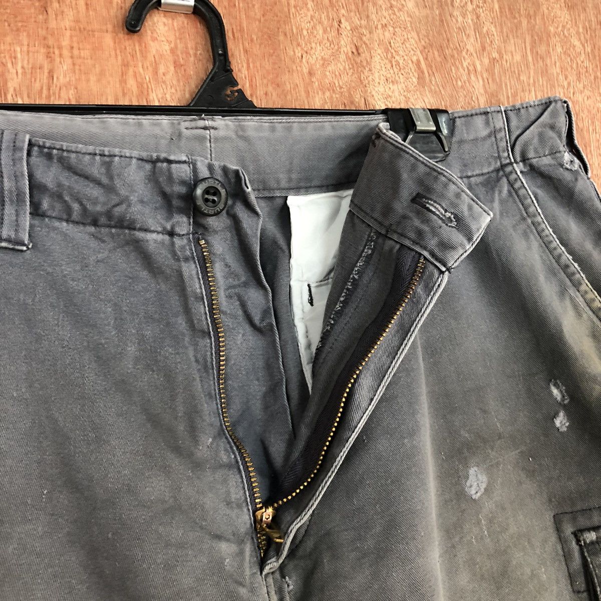 Japanese Brand Burtle Grey Multipocket dirty Tactical Cargo Pants #c932 Size US 33 - 8 Thumbnail