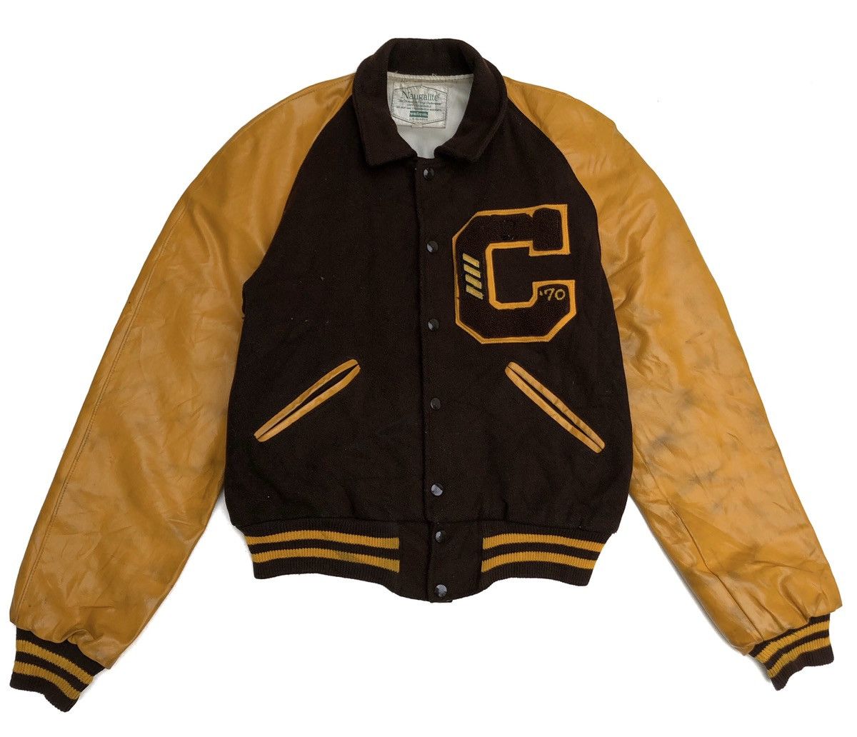 Vintage 🔥Vintage 70s NAUGALITE Letter C Varsity Jacket | Grailed