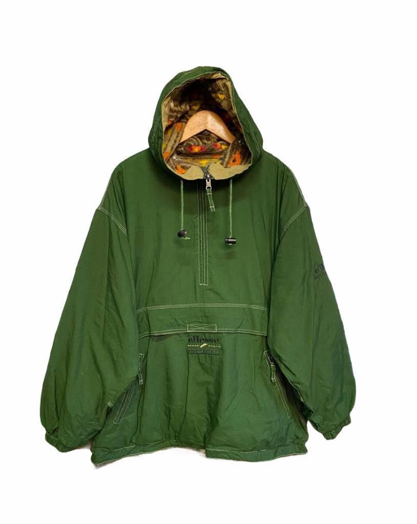 image of Ellesse x Ski Vintage Ellese Multi Adventure Gear Anorak Ski Jacket in Green, Men's (Size Large)