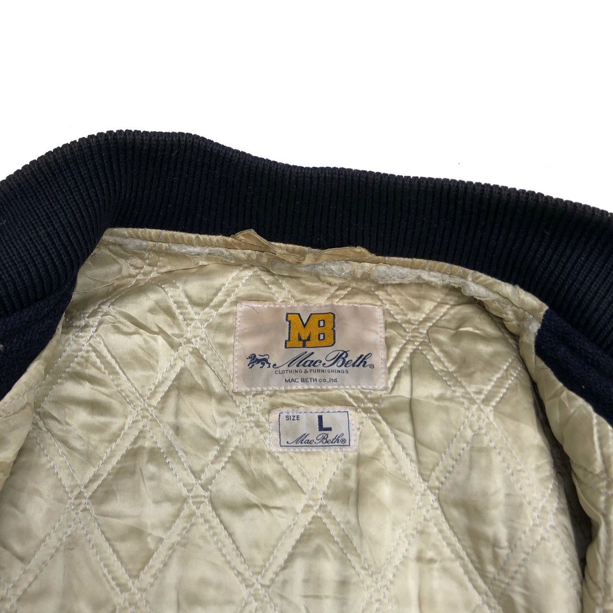 Macbeth × Vintage ☀️MACBETH Letter MB Varsity Jacket Size US L / EU 52-54 / 3 - 9 Thumbnail