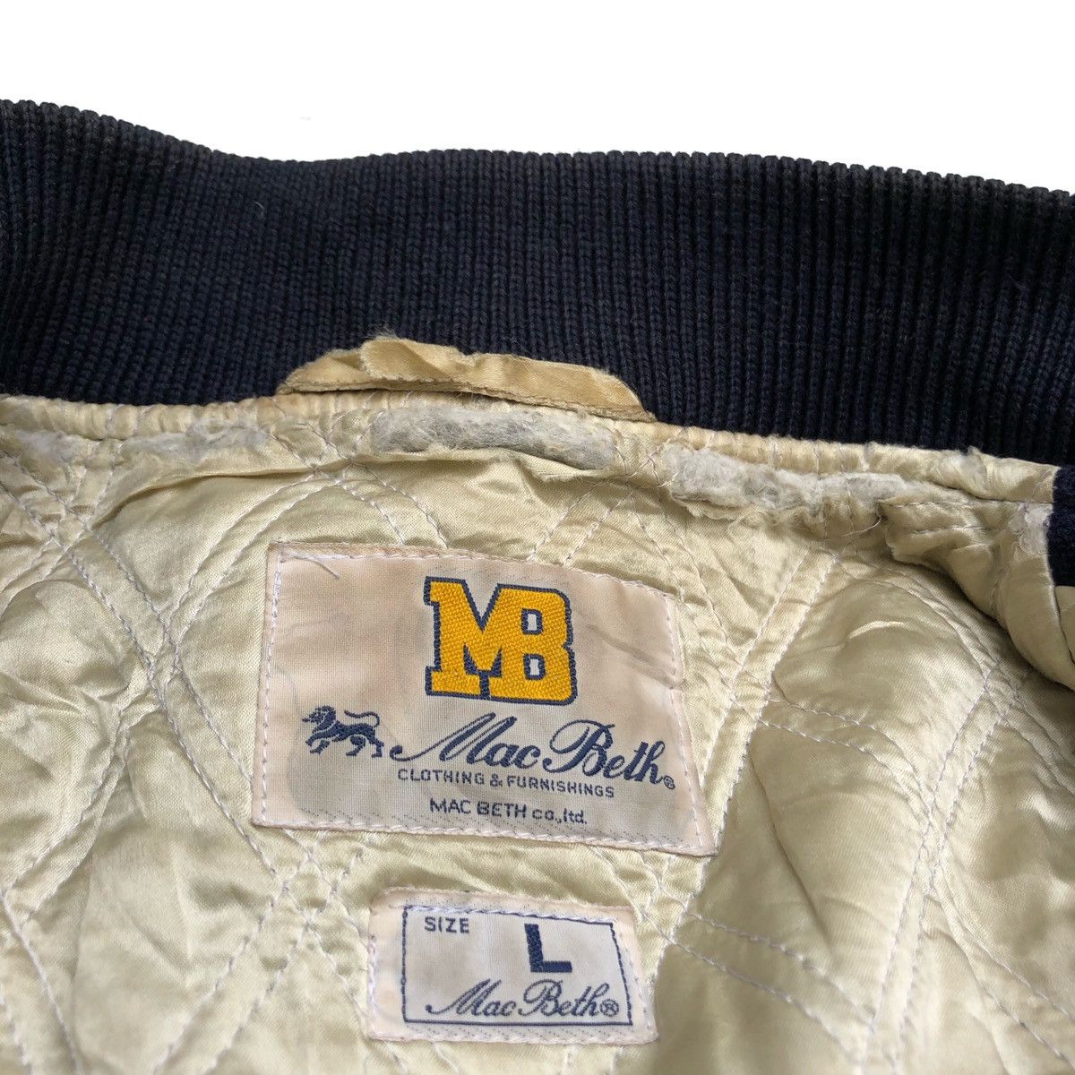 Macbeth × Vintage ☀️MACBETH Letter MB Varsity Jacket Size US L / EU 52-54 / 3 - 10 Thumbnail