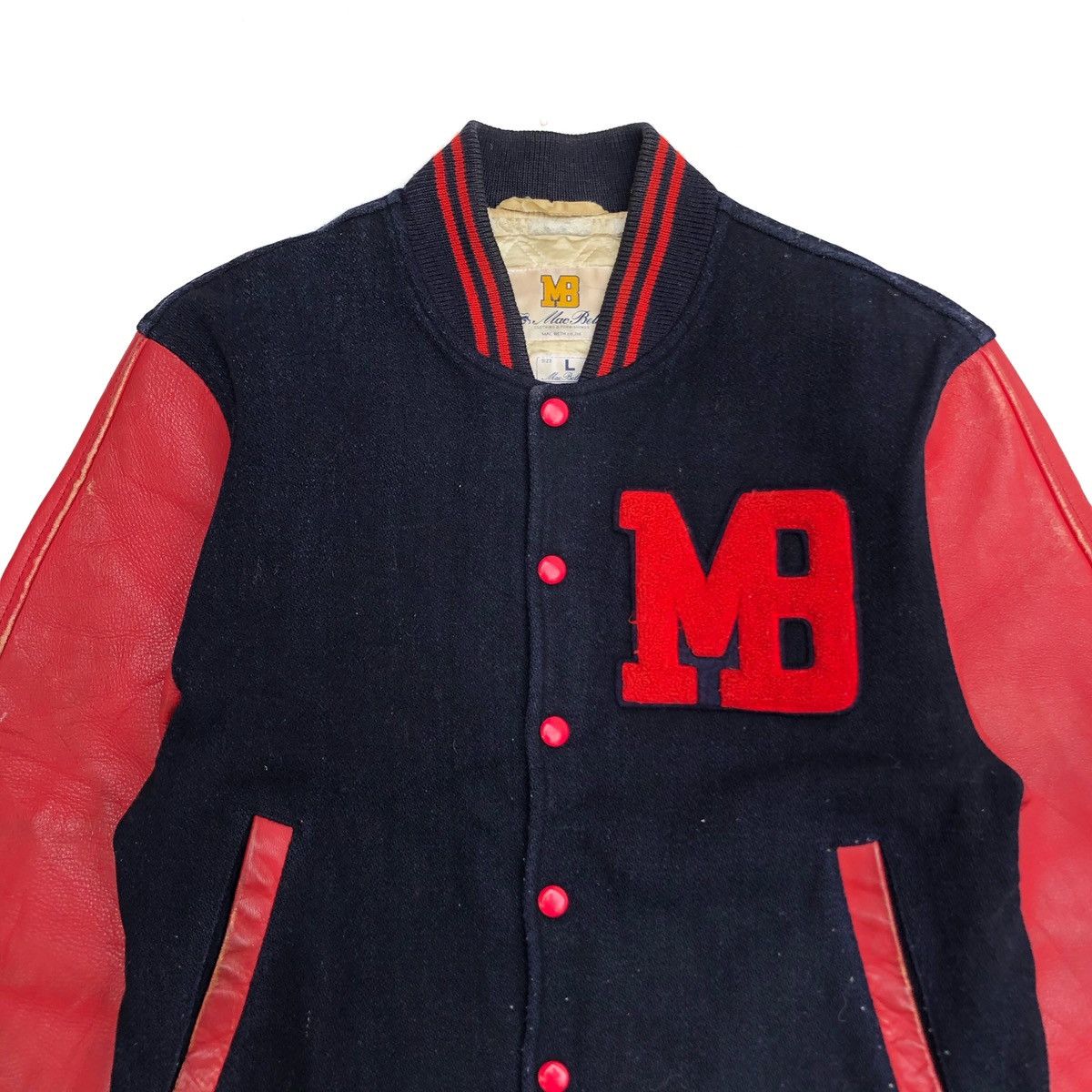 Macbeth × Vintage ☀️MACBETH Letter MB Varsity Jacket Size US L / EU 52-54 / 3 - 2 Thumbnail