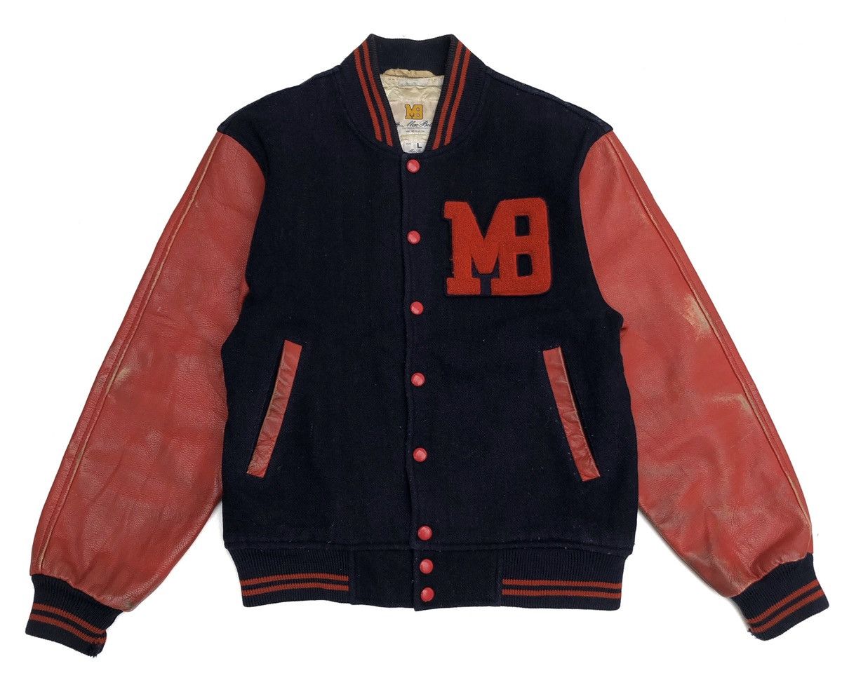 Macbeth × Vintage ☀️MACBETH Letter MB Varsity Jacket Size US L / EU 52-54 / 3 - 1 Thumbnail