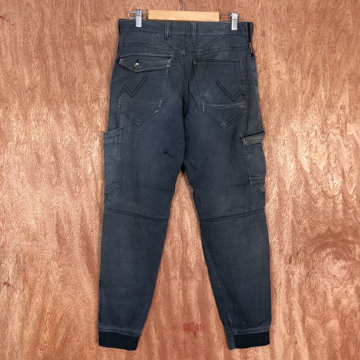 Faded Glory Jogger Sketch Blue Faded Multipocket Cargo Pants #c717 Size US 30 / EU 46 - 8 Thumbnail