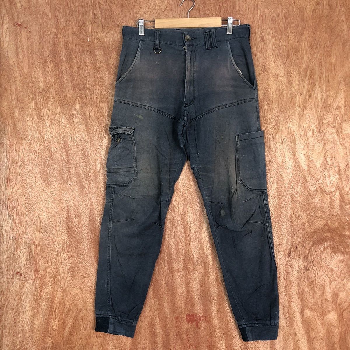 Faded Glory Jogger Sketch Blue Faded Multipocket Cargo Pants #c717 Size US 30 / EU 46 - 1 Thumbnail