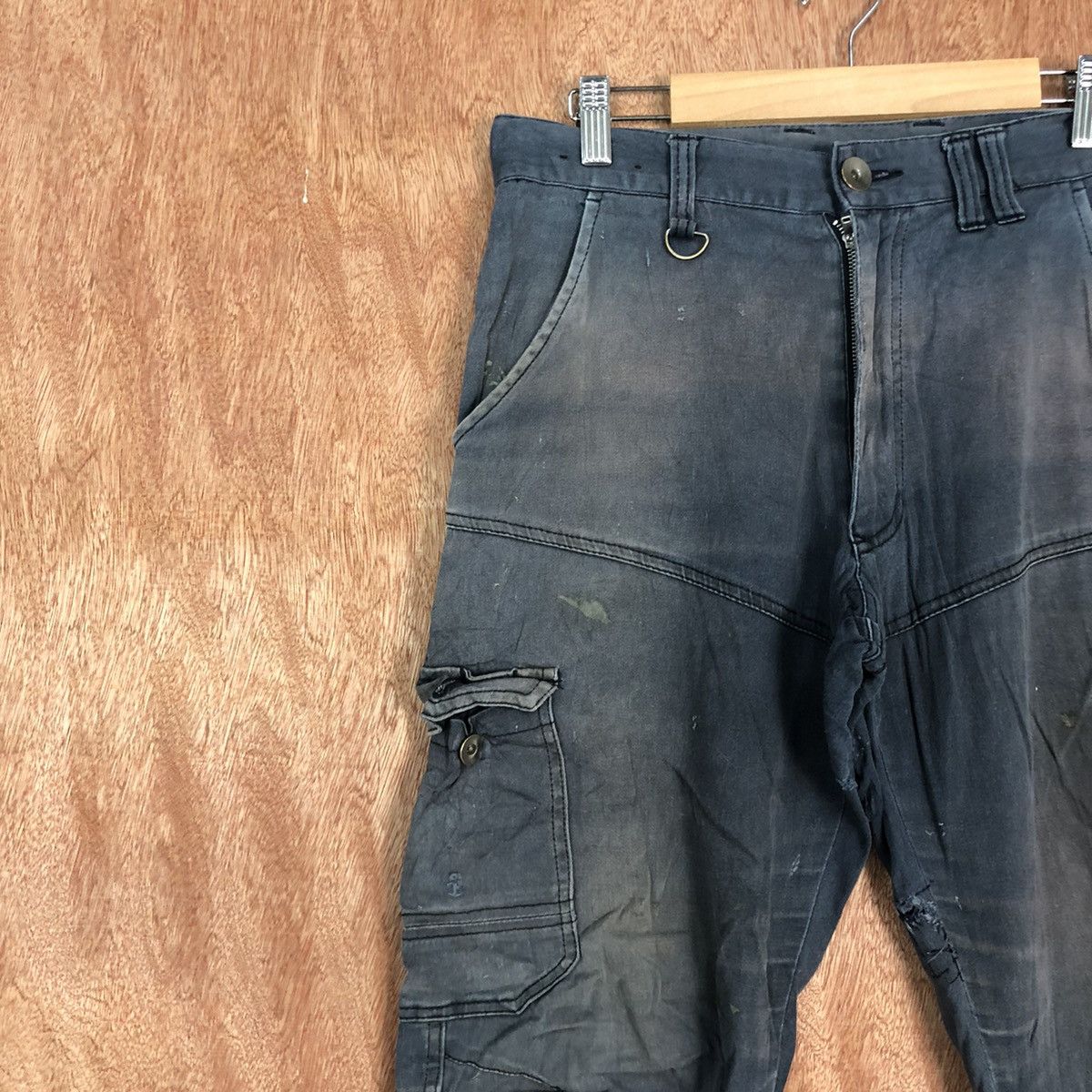 Faded Glory Jogger Sketch Blue Faded Multipocket Cargo Pants #c717 Size US 30 / EU 46 - 5 Thumbnail