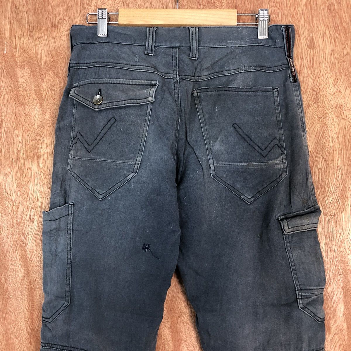 Faded Glory Jogger Sketch Blue Faded Multipocket Cargo Pants #c717 Size US 30 / EU 46 - 9 Thumbnail