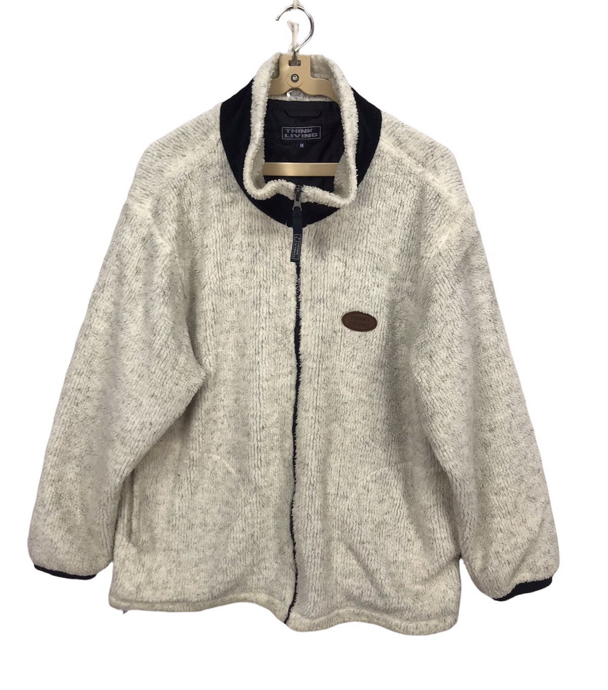 Japanese Brand Think living fleece zipper jacket Size US M / EU 48-50 / 2 - 1 Thumbnail