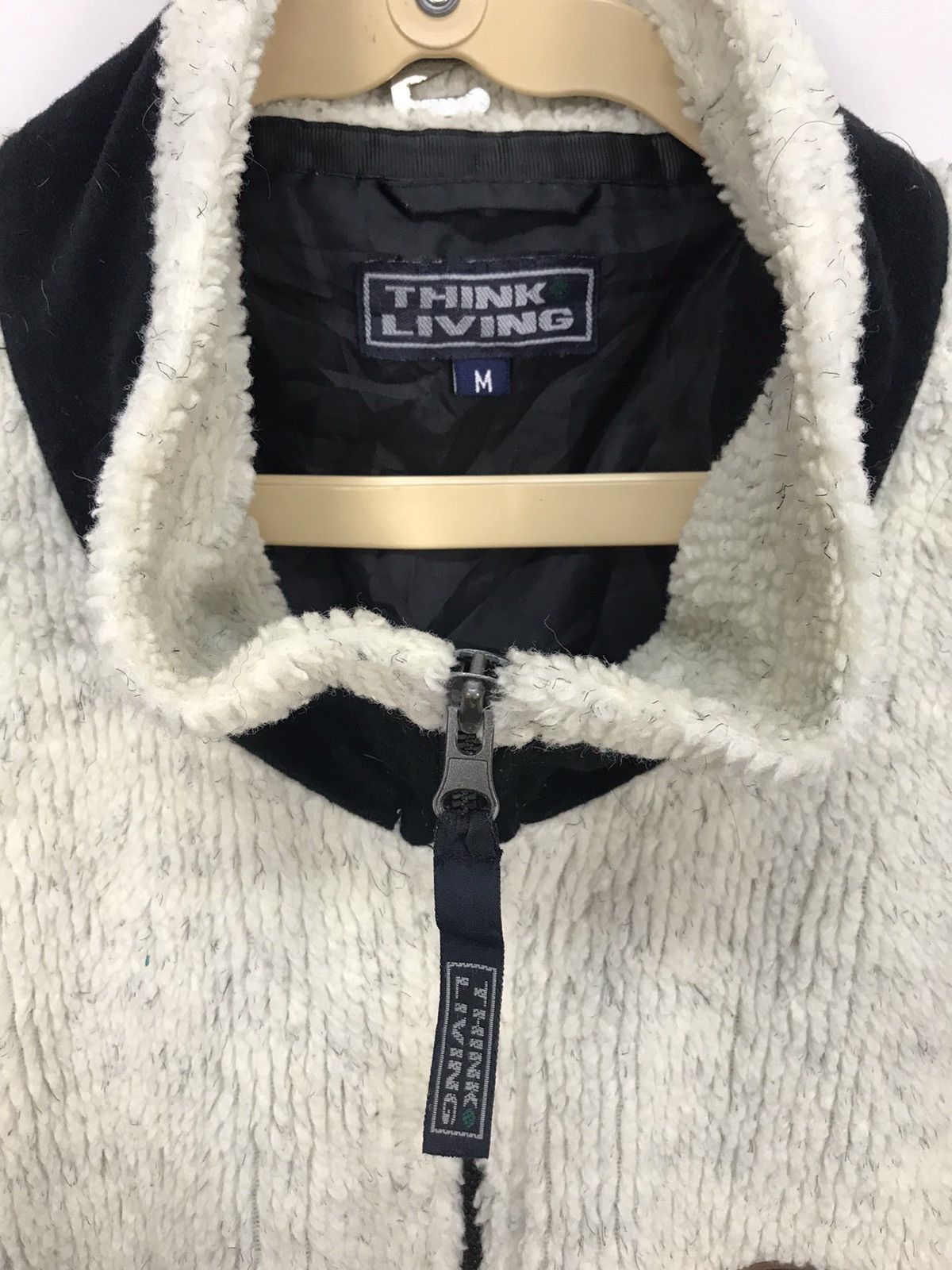 Japanese Brand Think living fleece zipper jacket Size US M / EU 48-50 / 2 - 5 Thumbnail