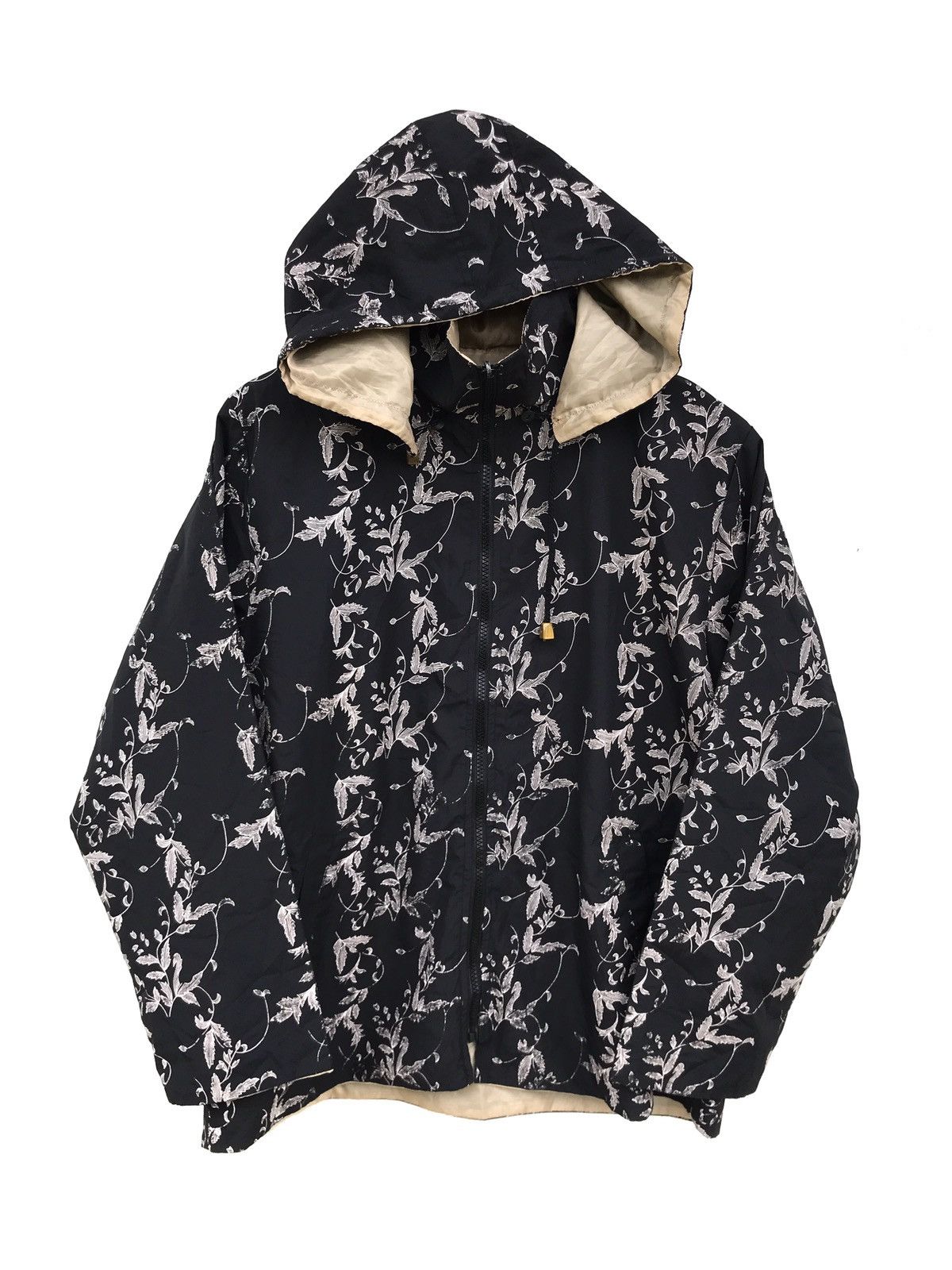 Japanese Brand Japanese Brand Black All Over Print Light Hoodie Jacket Size US S / EU 44-46 / 1 - 1 Thumbnail