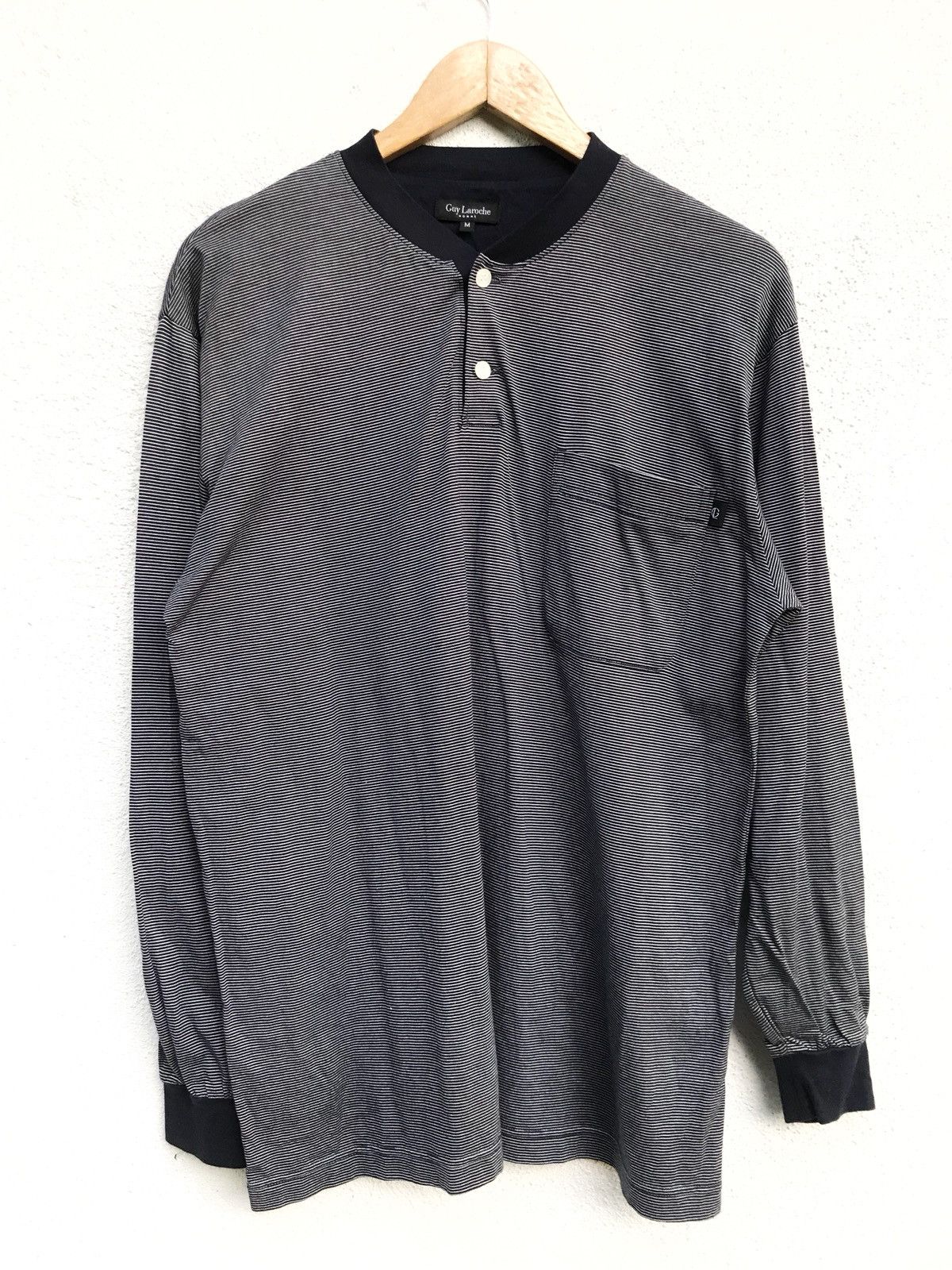 Guy Laroche Guy Laroche Homme LS Half Button Neck Made In Japan Size US M / EU 48-50 / 2 - 2 Thumbnail