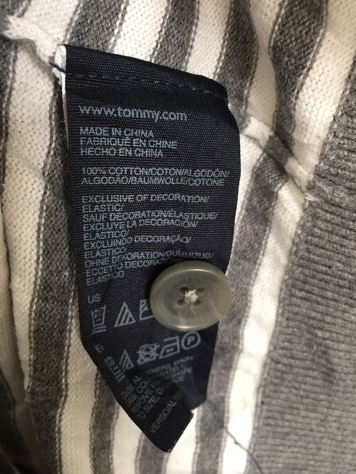 Tommy Hilfiger TOMMY HILFIGER Size M Armpit 22"Stripes Cardigan Sweater Size US M / EU 48-50 / 2 - 5 Thumbnail