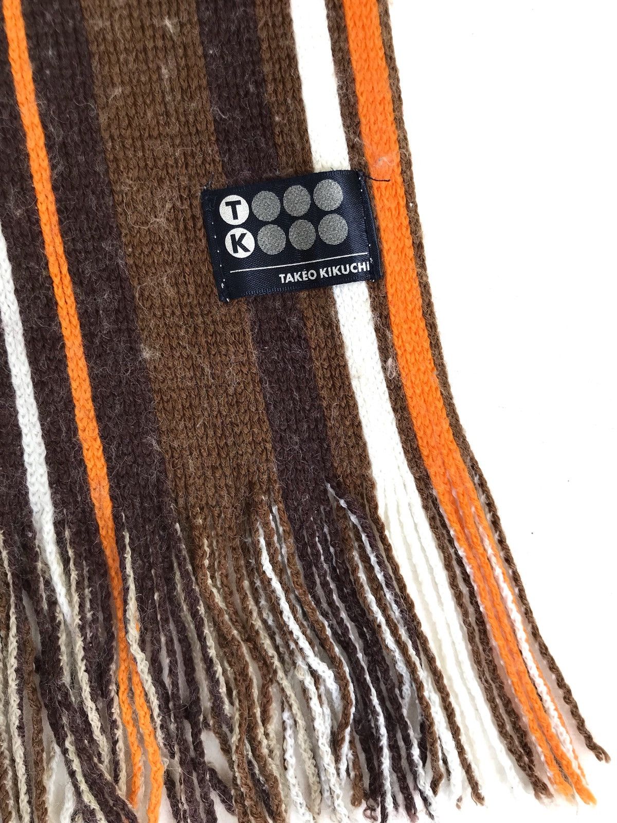 Japanese Brand × Takeo Kikuchi Stripes Lambwool Scarf Muffler Size ONE SIZE - 2 Thumbnail