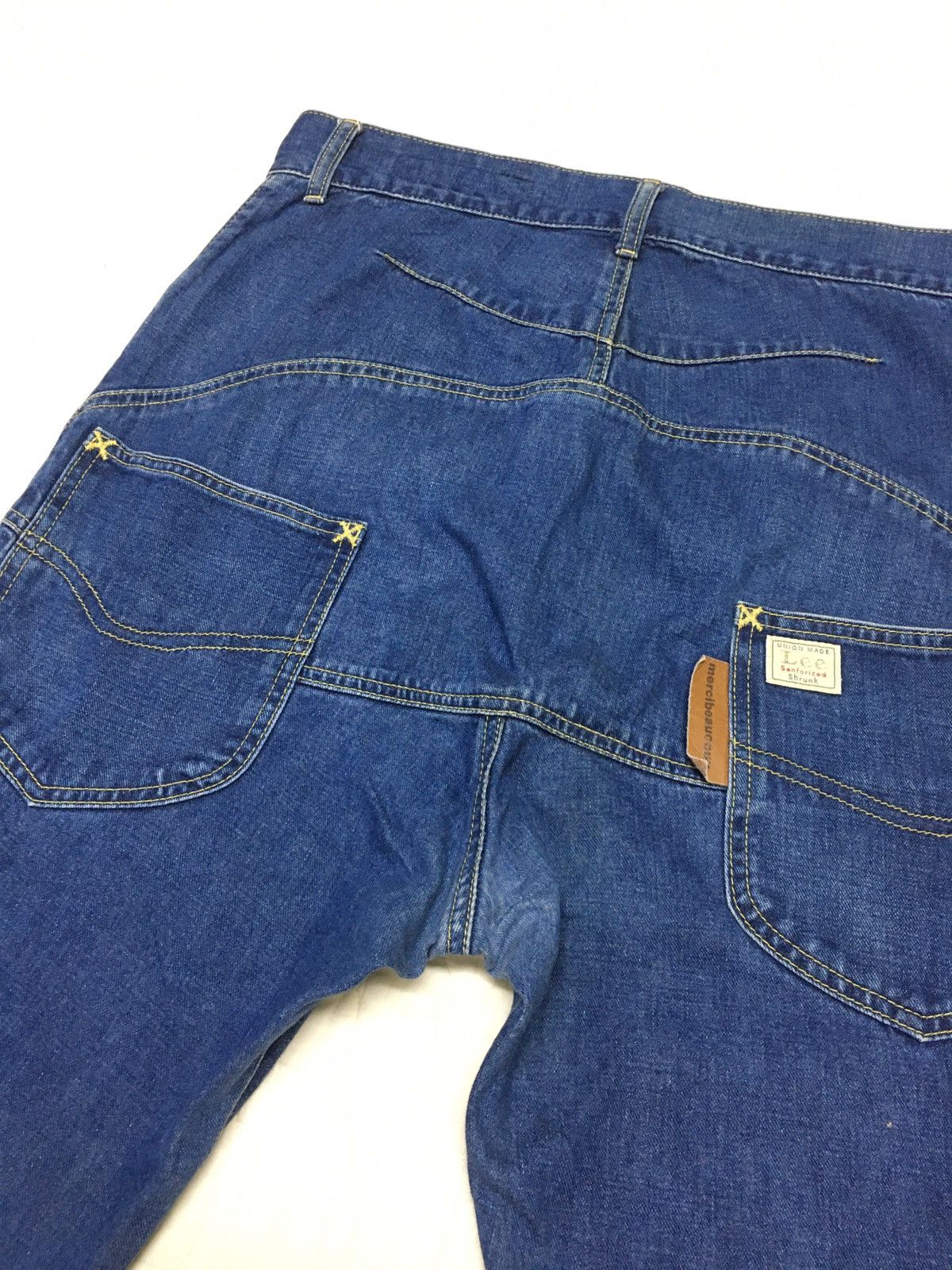Issey Miyake × mercibeaucoup Mercibeaucoup x Lee Distressed Pure Blue Denim Size US 34 / EU 50 - 11 Thumbnail