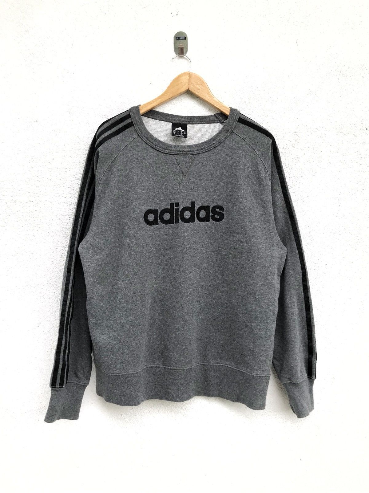 Adidas Adidas 3 Stripes Big Logo Crewneck Sweatshirt Size US M / EU 48-50 / 2 - 2 Thumbnail