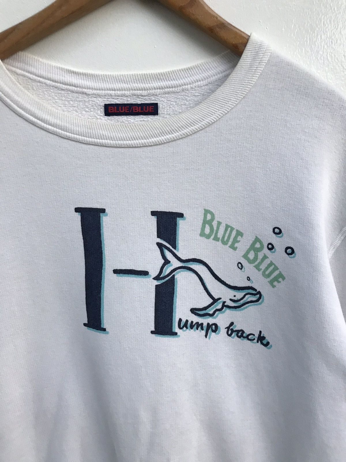 Blue Blue Japan Vintage BLUE BLUE Japan Big Spell out Logo Sweatshirt Size US L / EU 52-54 / 3 - 2 Thumbnail