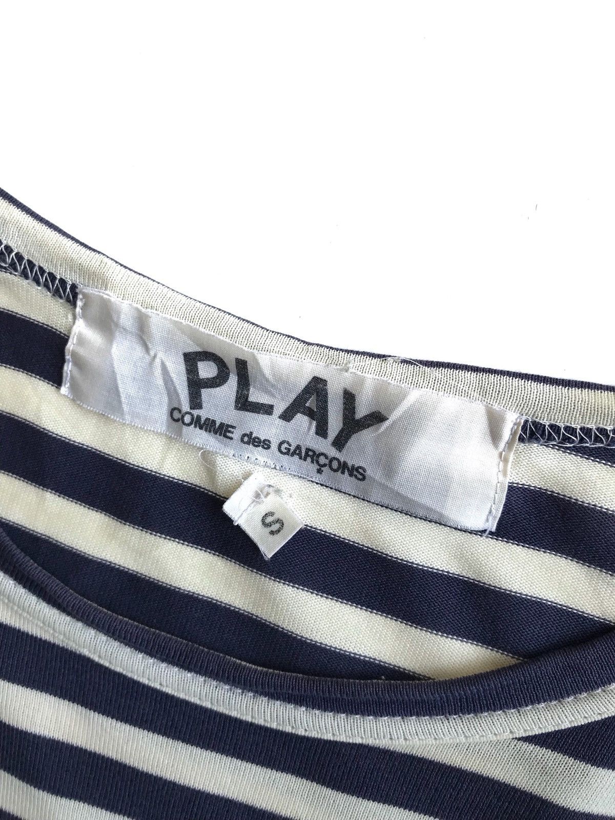 Comme des Garcons Comme des Garcons Play Stripes LS shirts White/Navy Blue Size US S / EU 44-46 / 1 - 11 Thumbnail