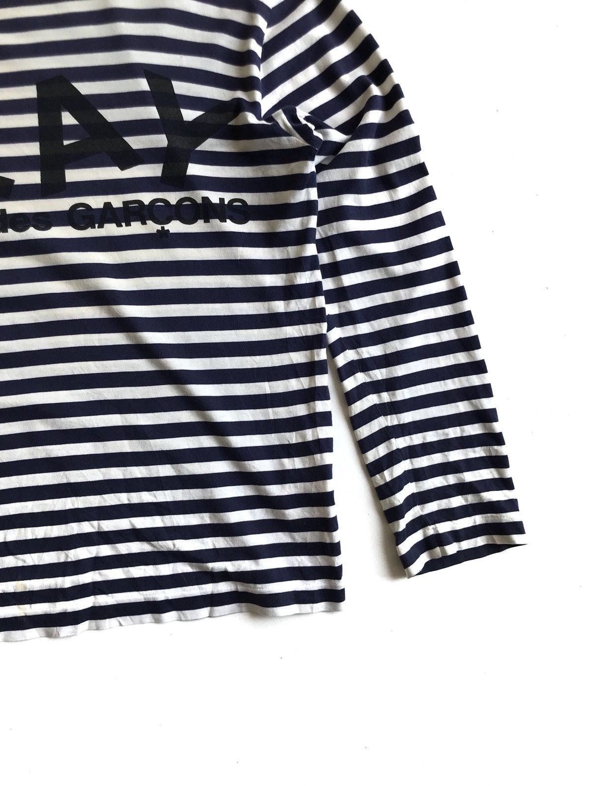 Comme des Garcons Comme des Garcons Play Stripes LS shirts White/Navy Blue Size US S / EU 44-46 / 1 - 4 Thumbnail