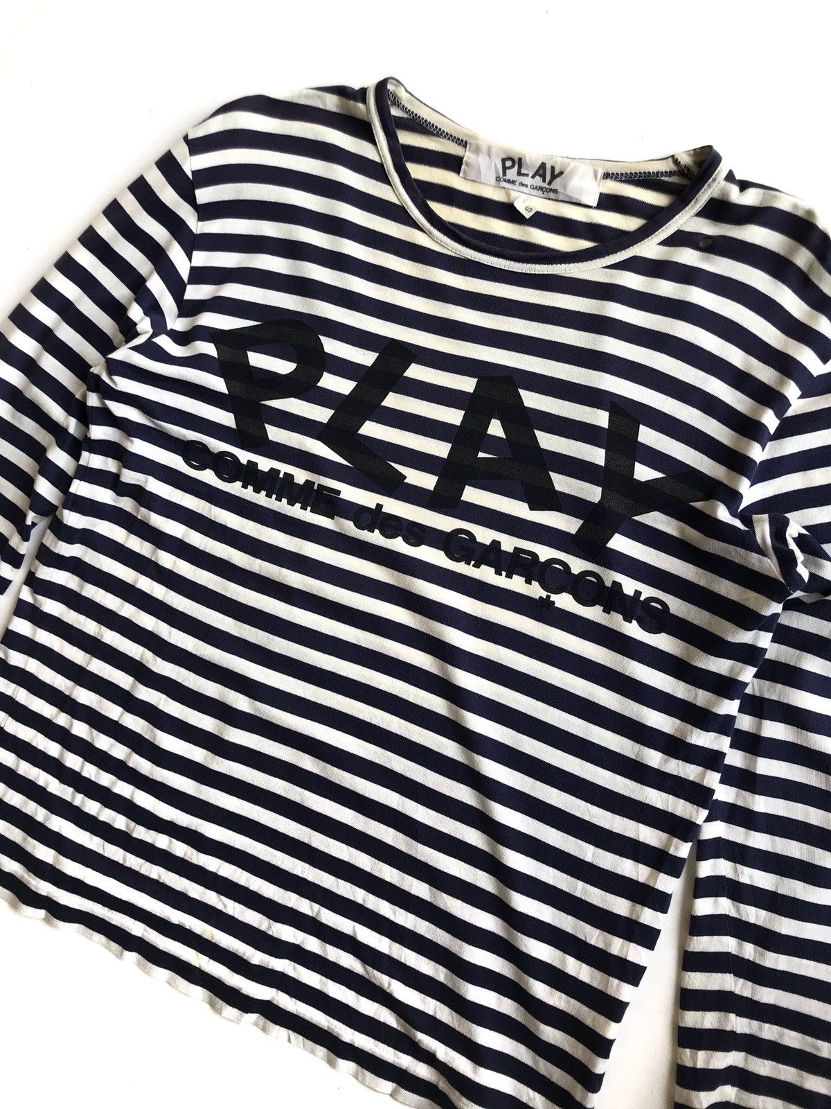 Comme des Garcons Comme des Garcons Play Stripes LS shirts White/Navy Blue Size US S / EU 44-46 / 1 - 3 Thumbnail