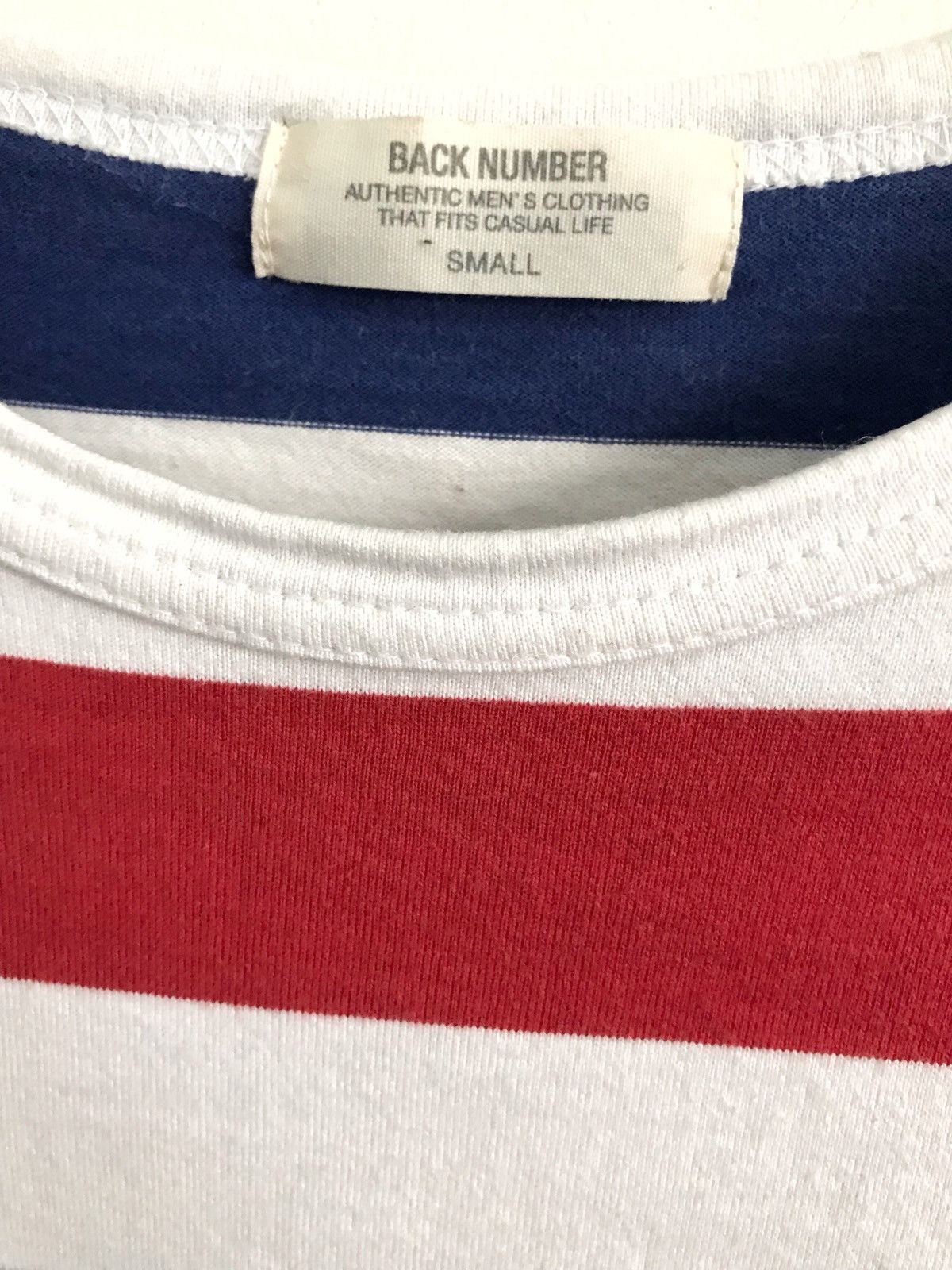 Japanese Brand BACK NUMBER Stripes Jailer Border Sailor French Size US S / EU 44-46 / 1 - 4 Thumbnail