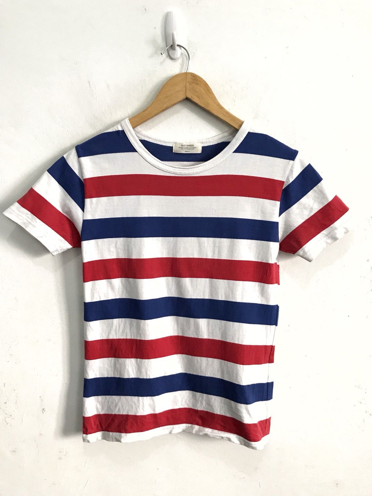 Japanese Brand BACK NUMBER Stripes Jailer Border Sailor French Size US S / EU 44-46 / 1 - 2 Thumbnail
