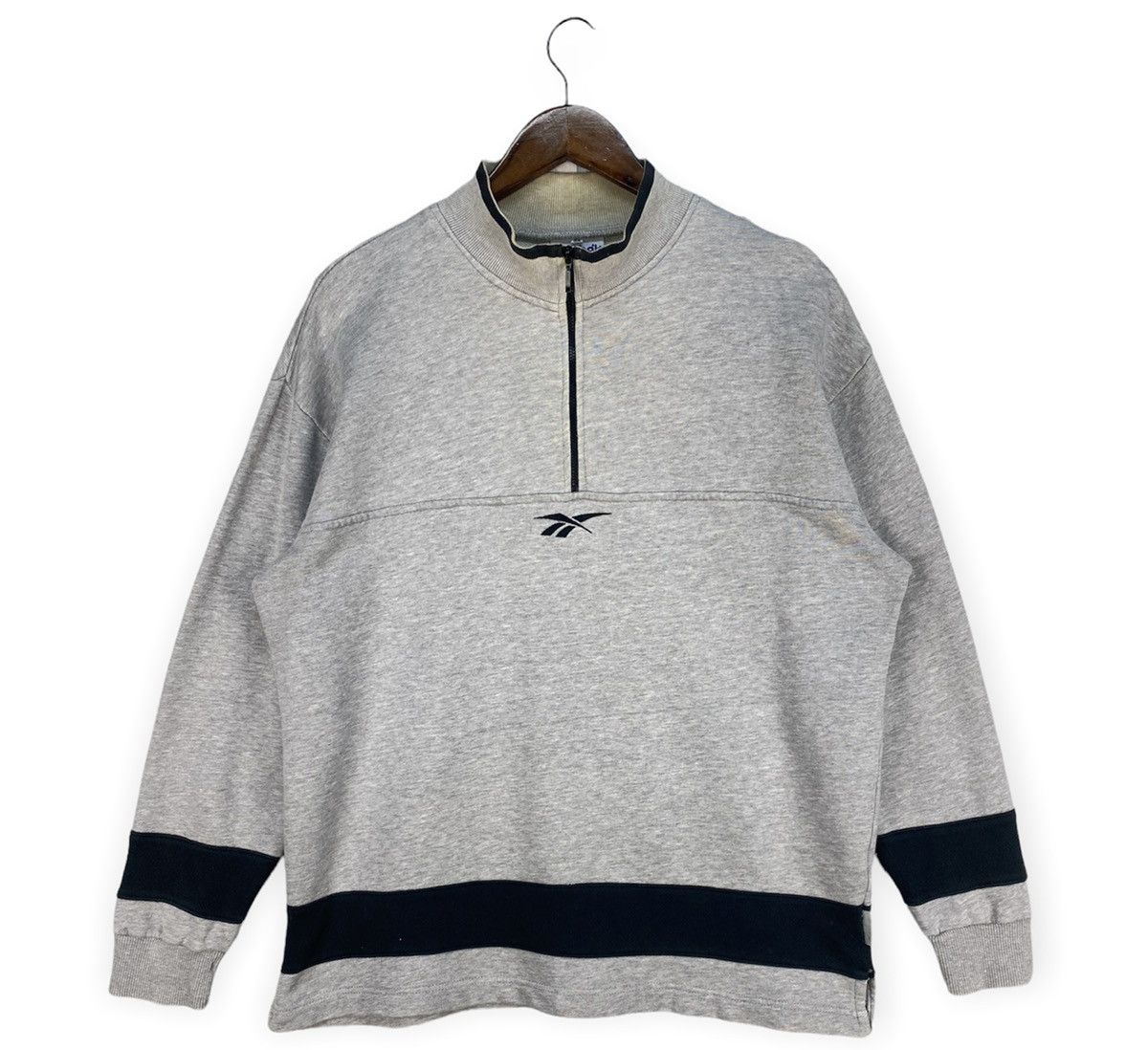 Reebok Vintage Reebok Quarter Zip Sweatshirt Size US S / EU 44-46 / 1 - 1 Thumbnail