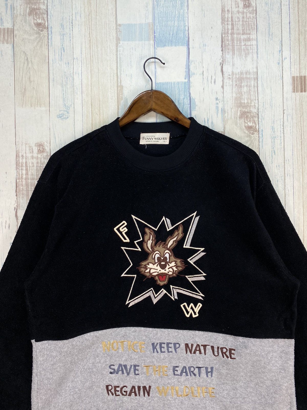 Cartoon Network Vintage Funny Wolves Fleece Size US L / EU 52-54 / 3 - 2 Thumbnail